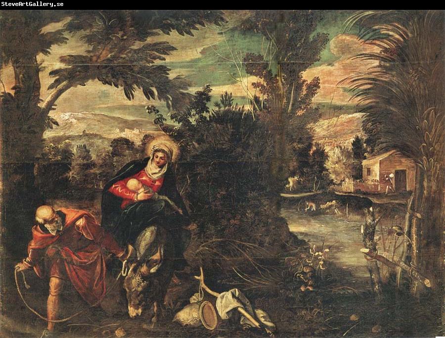 TINTORETTO, Jacopo Flight into Egypt